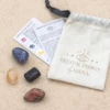 Anxiety Relief Crystal Set – 4 Healing Stones With Description Guide And Pouch(Crystal Energy Set Anxiety)