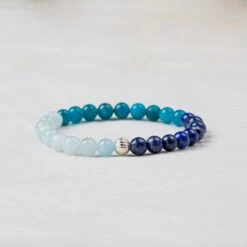 Mystic Blue Gemstone Bracelet 6mm(Mystic Blue Gemstone Bracelet 6mm) -Djuna Jewelry Store 6mm 3bead 3 7ed01057 7c3a 4c97 9a24 b1abb1ebb104
