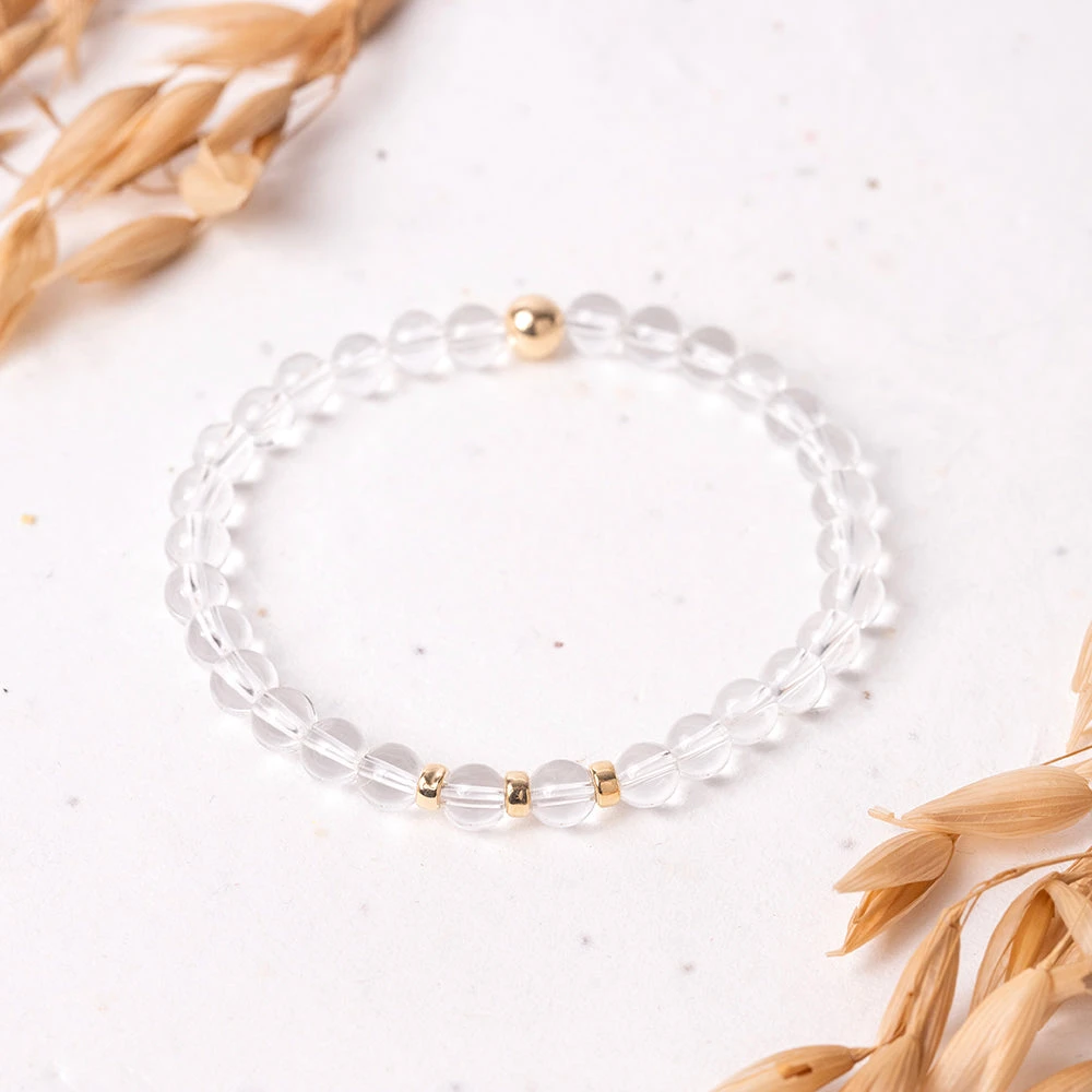 6mm Clear Quartz Bracelet – Natural Gemstone For Focus & Amplifying Intentions(Clear Quartz Gemstone Bracelet 6mm Beads) 1 6mm Clear Quartz Bracelet – Natural Gemstone For Focus & Amplifying Intentions(Clear Quartz Gemstone Bracelet 6mm Beads)