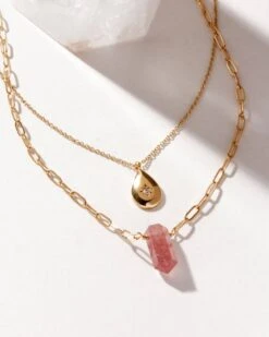 Layered Gold Necklace Set – Golden Aura Crystal Jewellery – Dainty Spiritual Pendant(Golden Drip Necklace Set) 7 Layered Gold Necklace Set – Golden Aura Crystal Jewellery – Dainty Spiritual Pendant(Golden Drip Necklace Set) -Djuna Jewelry Store 94f80722010af3df0b3fc349001309d74ebffdfdc603abfb31f762c55fbd335e