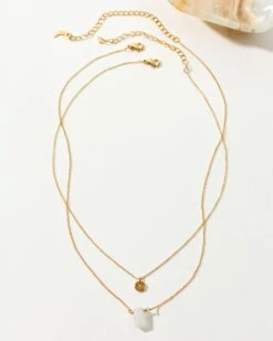 Layered Gold Necklace Set With Rainbow Moonstone – Golden Moonlight Crystal Jewellery(North Star Necklace Set) 6 Layered Gold Necklace Set With Rainbow Moonstone – Golden Moonlight Crystal Jewellery(North Star Necklace Set) -Djuna Jewelry Store N7977fullNorthStarNecklaceSet14ktGoldPlatedBrassMoonstone14inch16inch080123