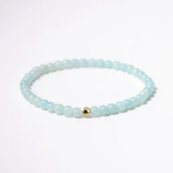 Amazonite Gemstone Bracelet 4mm(Amazonite Gemstone Bracelet 4mm) -Djuna Jewelry Store amazonite bracelet 4mm gold