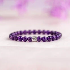 Amethyst Gemstone Bracelet 6mm(Amethyst Gemstone Bracelet 6mm)