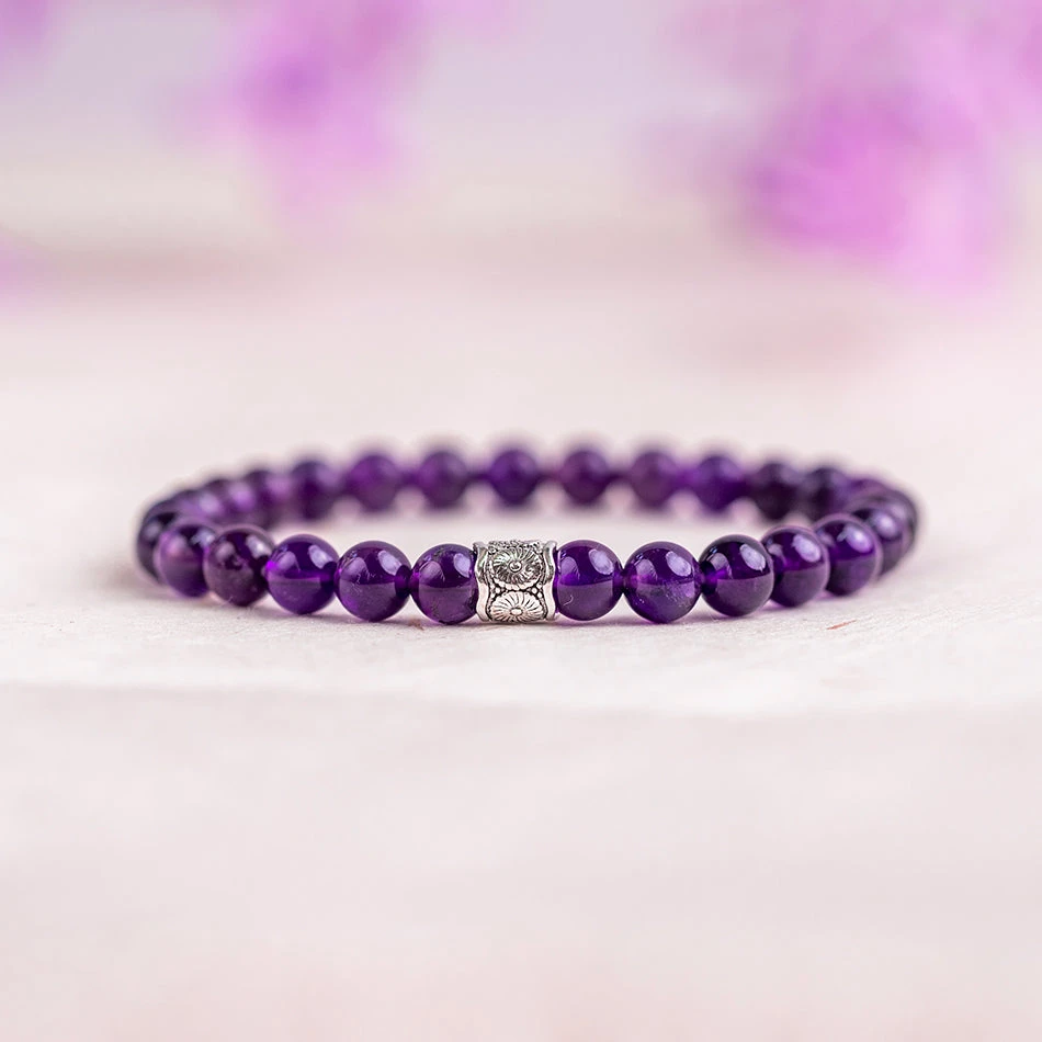 Amethyst Gemstone Bracelet 6mm(Amethyst Gemstone Bracelet 6mm) 1 Amethyst Gemstone Bracelet 6mm(Amethyst Gemstone Bracelet 6mm)