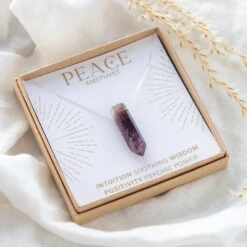 Amethyst Point Crystal Necklace For Peace(Amethyst Point Crystal Necklace For Peace)