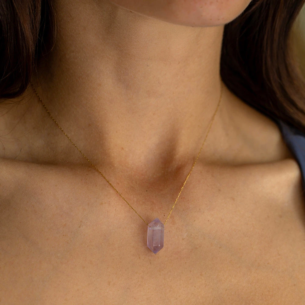 Amethyst Point Pendant Necklace – Healing Crystal Jewelry For Inner Peace(Amethyst Point Pendant For Inner Peace) 2 Amethyst Point Pendant Necklace – Healing Crystal Jewelry For Inner Peace(Amethyst Point Pendant For Inner Peace) - Image 2