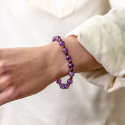 Peace And Positivity Bracelet With Amethyst And Tiger's Eye Beads(Peace And Positivity Bracelet) 8 Peace And Positivity Bracelet With Amethyst And Tiger's Eye Beads(Peace And Positivity Bracelet) -Djuna Jewelry Store amethyst tiger eye 4