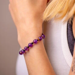 Peace And Positivity Bracelet With Amethyst And Tiger's Eye Beads(Peace And Positivity Bracelet) 9 Peace And Positivity Bracelet With Amethyst And Tiger's Eye Beads(Peace And Positivity Bracelet) -Djuna Jewelry Store amethyst tiger eye 5