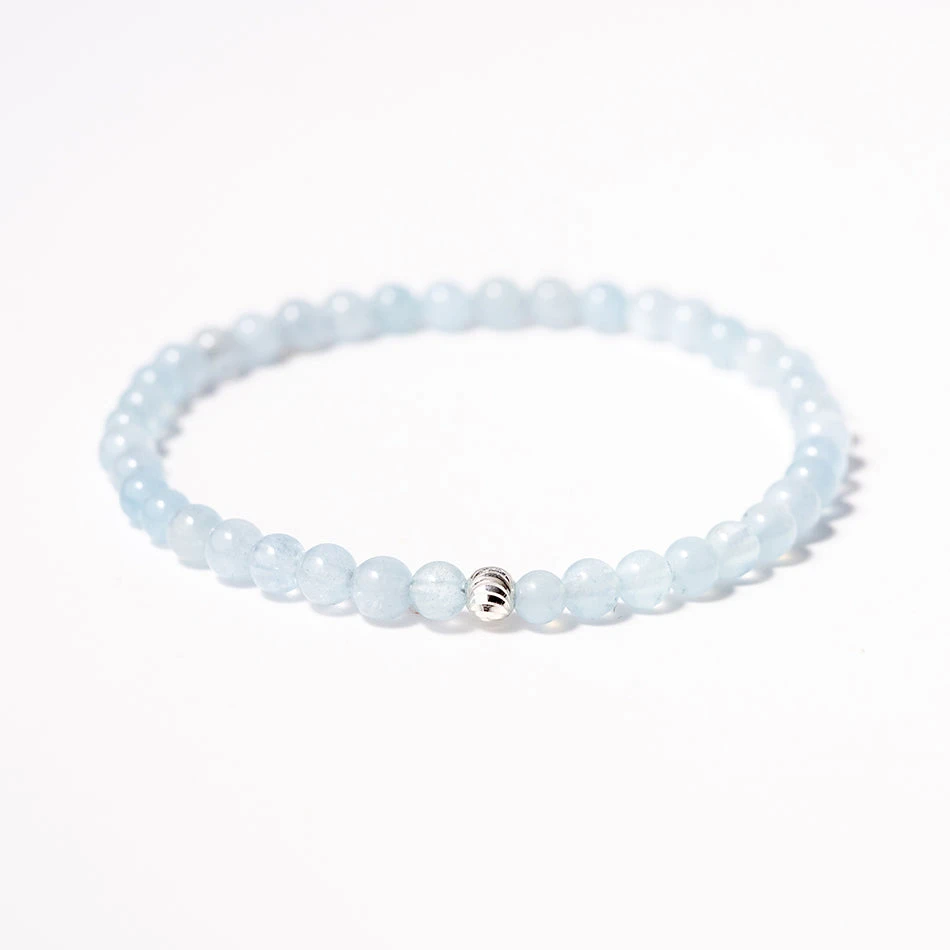 Aquamarine Gemstone Bracelet 4mm(Aquamarine Gemstone Bracelet) 1 Aquamarine Gemstone Bracelet 4mm(Aquamarine Gemstone Bracelet)