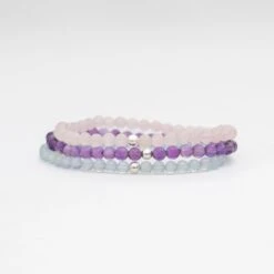 Calm & Tranquility Bracelet Set – Healing Crystals For Stress Relief(Calm Nature Bracelet Set)