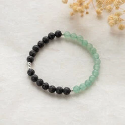 Aromatherapy Diffuser Bracelet - Aventurine And Lava Stone(Aromatherapy Bracelet Amethyst And Aventurine)