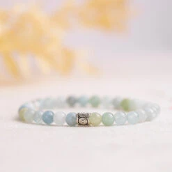 Aquamarine Gemstone Bracelet 6mm(Aquamarine Gemstone Bracelet 6mm)