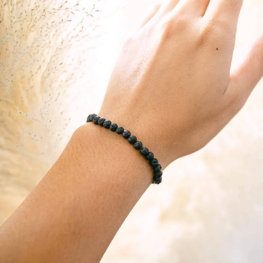 Lava Stone Gemstone Bracelet 4mm(Lava Stone Gemstone Bracelet 4mm 2) 1 Lava Stone Gemstone Bracelet 4mm(Lava Stone Gemstone Bracelet 4mm 2)
