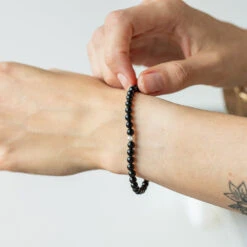 Black Tourmaline Healing Bracelet 4mm(Black Tourmaline Healing Bracelet) -Djuna Jewelry Store black tourmaline 4mm