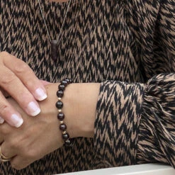 Garnet Gemstone Bracelet – 8mm Beads With Gold Accents For Passion & Strength(Garnet Gemstone Bracelet 8mm) -Djuna Jewelry Store black tourmaline bracelet model a8740394 f315 481c 98fc 74b6f8c72301