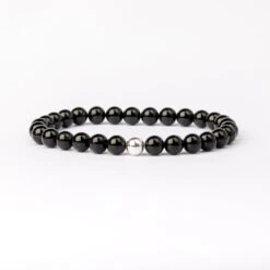 Black Tourmaline Beaded Bracelet β Essential 6mm Gemstone Crystal Jewellery(Black Tourmaline Essential Bracelet 6mm)