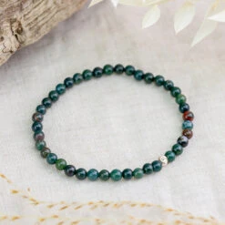 Bloodstone Gemstone Bracelet 4mm(Bloodstone Healing Bracelet) 8 Bloodstone Gemstone Bracelet 4mm(Bloodstone Healing Bracelet) -Djuna Jewelry Store bloodstone bracelet