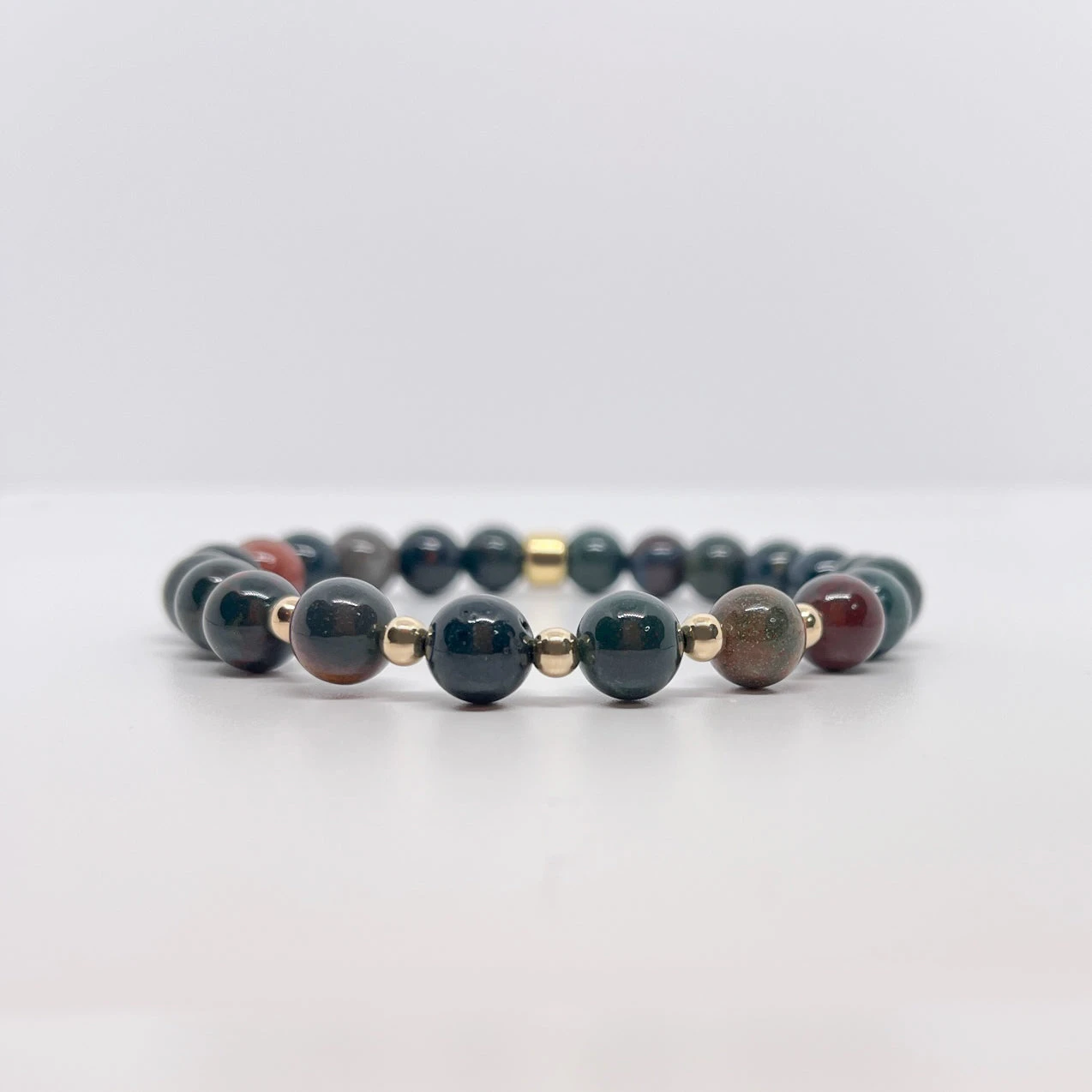 Bloodstone Gemstone Bracelet – 8mm Healing Crystal Beads For Strength & Vitality(Bloodstone Gemstone Bracelet 8mm) 1 Bloodstone Gemstone Bracelet – 8mm Healing Crystal Beads For Strength & Vitality(Bloodstone Gemstone Bracelet 8mm)