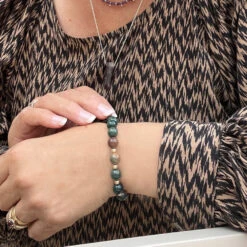 Bloodstone Gemstone Bracelet – 8mm Healing Crystal Beads For Strength & Vitality(Bloodstone Gemstone Bracelet 8mm) 7 Bloodstone Gemstone Bracelet – 8mm Healing Crystal Beads For Strength & Vitality(Bloodstone Gemstone Bracelet 8mm) -Djuna Jewelry Store bloodstone model