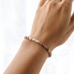 Botswana Agate Gemstone Bracelet 4mm(Botswana Agate Healing Bracelet) -Djuna Jewelry Store botswana agate bracelet 2