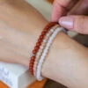 Calm Mind & Spirit Bracelet Set – Sunstone & Red Jasper Crystals(Calm Mind And Spirit Bracelet Set)