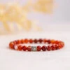 Carnelian Gemstone Bracelet 6mm(Carnelian Bracelet Celestine)