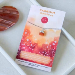 Carnelian Raw Pendant Necklace – Healing Crystal Jewellery For Confidence & Motivation(Carnelian Raw Pendant Confidence)