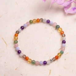4mm Chakra Bracelet – Natural Gemstone Beads For Alignment & Wellbeing(Chakra Gemstone Bracelet) 5 4mm Chakra Bracelet – Natural Gemstone Beads For Alignment & Wellbeing(Chakra Gemstone Bracelet) -Djuna Jewelry Store chakra bracelet mixed silver