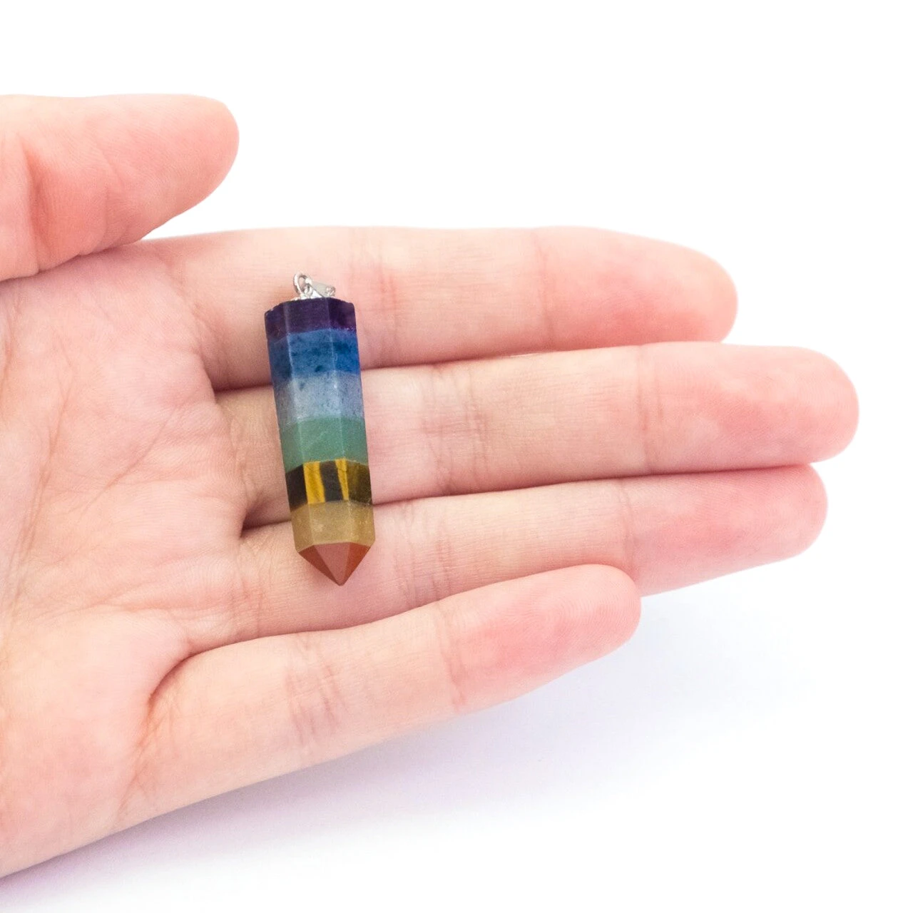 Chakra Point Pendant – Sterling Silver Crystal Energy Necklace(Chakra Sterling Silver Point Pendant) 2 Chakra Point Pendant – Sterling Silver Crystal Energy Necklace(Chakra Sterling Silver Point Pendant) - Image 2