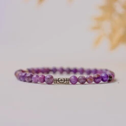 Spiritual Awakening Gemstone Bracelet 4mm With Charoite Beads(Spiritual Awakening Gemstone Bracelet 4mm)