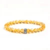 Men's Citrine Gemstone Bracelet 6mm(Mens Citrine Gemstone Bracelet 6mm)