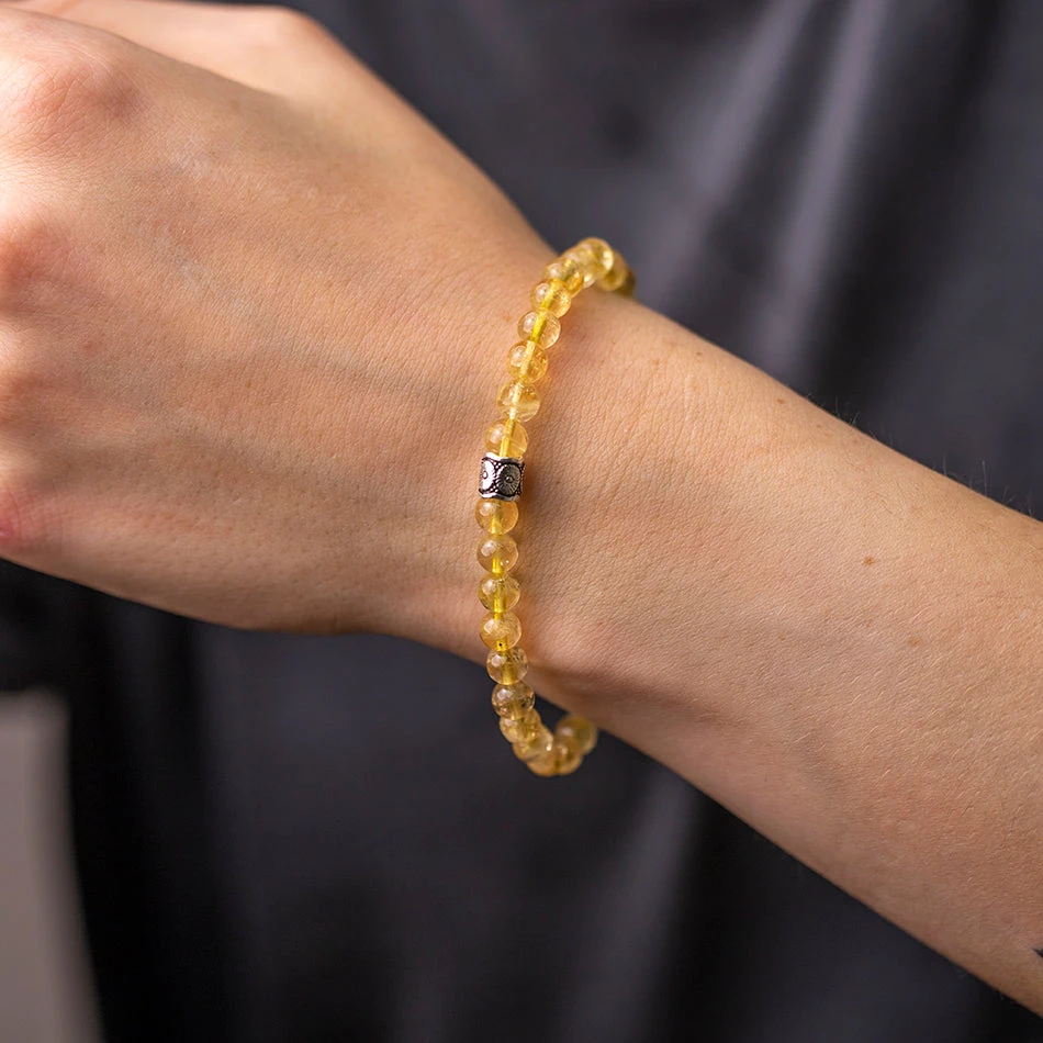 Citrine Gemstone Bracelet 6mm(Citrine Gemstone Energy Bracelet) 3 Citrine Gemstone Bracelet 6mm(Citrine Gemstone Energy Bracelet) - Image 3