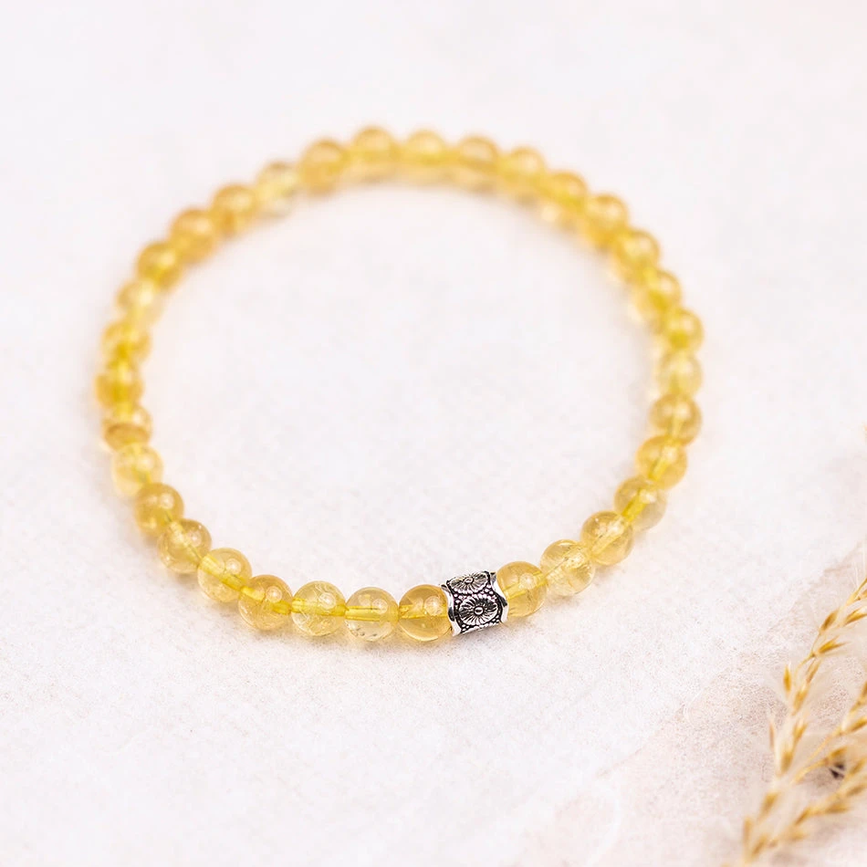 Citrine Gemstone Bracelet 6mm(Citrine Gemstone Energy Bracelet) 2 Citrine Gemstone Bracelet 6mm(Citrine Gemstone Energy Bracelet) - Image 2