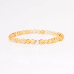 Citrine Gemstone Bracelet – 4mm Beads With Sterling Silver Accent(Citrine Healing Bracelet) 9 Citrine Gemstone Bracelet – 4mm Beads With Sterling Silver Accent(Citrine Healing Bracelet) -Djuna Jewelry Store citrine bracelet new 4mm