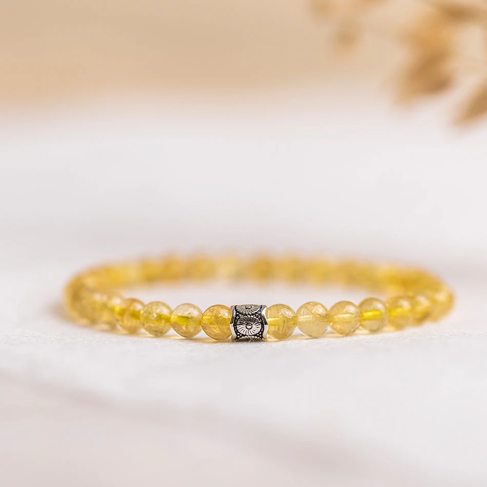 Citrine Gemstone Bracelet 6mm(Citrine Gemstone Energy Bracelet) 1 Citrine Gemstone Bracelet 6mm(Citrine Gemstone Energy Bracelet)