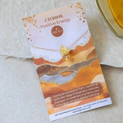 Citrine Double Point Pendant Necklace – Healing Crystal Jewellery For Positive Energy(Citrine Double Point Pendant Positive Energy)