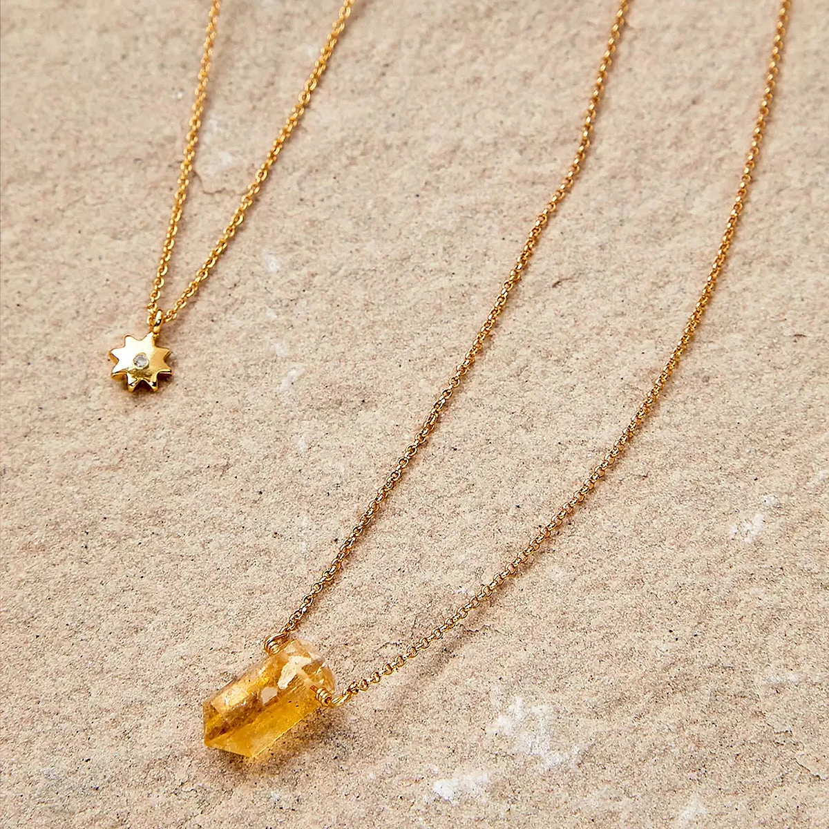 Layered Gold Sun Necklace Set With Citrine – Golden Glow Crystal Jewellery(Sol Necklace Set Citrine) 6 Layered Gold Sun Necklace Set With Citrine – Golden Glow Crystal Jewellery(Sol Necklace Set Citrine) - Image 6