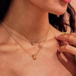 Layered Gold Sun Necklace Set With Citrine – Golden Glow Crystal Jewellery(Sol Necklace Set Citrine) 8 Layered Gold Sun Necklace Set With Citrine – Golden Glow Crystal Jewellery(Sol Necklace Set Citrine) -Djuna Jewelry Store citrine point layer