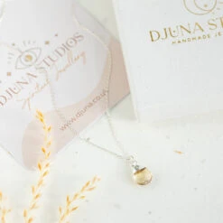 Citrine Gemstone Necklace – Teardrop Pendant, Handmade Sterling Silver(Tiny Teardrop Citrine Necklace)