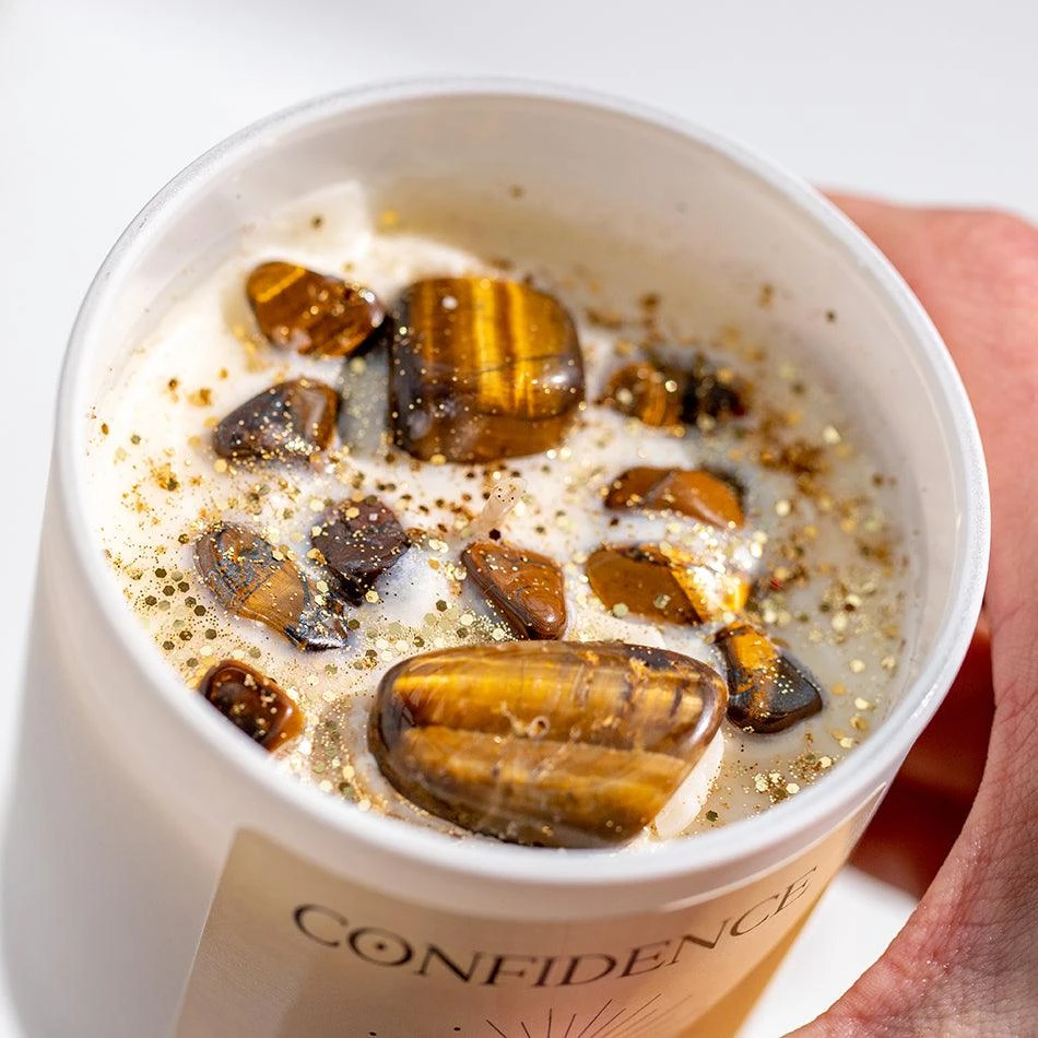 Tiger Eye Crystal Candle – Confidence & Courage | Natural Soy Wax(Tiger Eye Crystal Candle Confidence 1) 2 Tiger Eye Crystal Candle – Confidence & Courage | Natural Soy Wax(Tiger Eye Crystal Candle Confidence 1) - Image 2