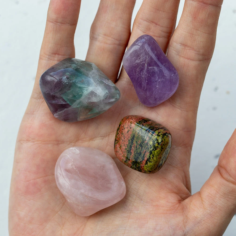 Fertility Support Crystal Set – 4 Stones With Description Guide And Pouch(Crystal Energy Set Fertility) 2 Fertility Support Crystal Set – 4 Stones With Description Guide And Pouch(Crystal Energy Set Fertility) - Image 2