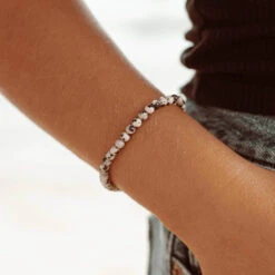 Dalmatian Jasper Gemstone Bracelet 4mm(Dalmatian Jasper Gemstone Bracelet) 8 Dalmatian Jasper Gemstone Bracelet 4mm(Dalmatian Jasper Gemstone Bracelet) -Djuna Jewelry Store dalmatian jasper add 1