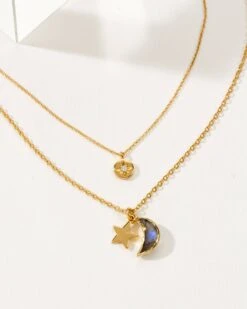 Moonlit Sky Layered Necklace Set With Labradorite(Stellar Necklace Set Labradorite) -Djuna Jewelry Store e05695aa8fd4dce339b78bc4c710fe0dcdbf97416aeba325dac1f9cb120e1540