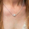 Rainbow Moonstone Celestial Guardian Sterling Silver Necklace(Celestial Guardian Necklace Rainbow Moonstone)