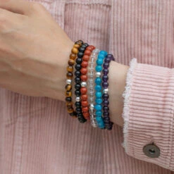 Blue Apatite Beaded Bracelet – Essential 6mm Gemstone Healing Crystal Jewellery(Blue Apatite Essential Bracelet 6mm) -Djuna Jewelry Store feature bracelets e340c599 7707 4571 b702 f048afc22c64