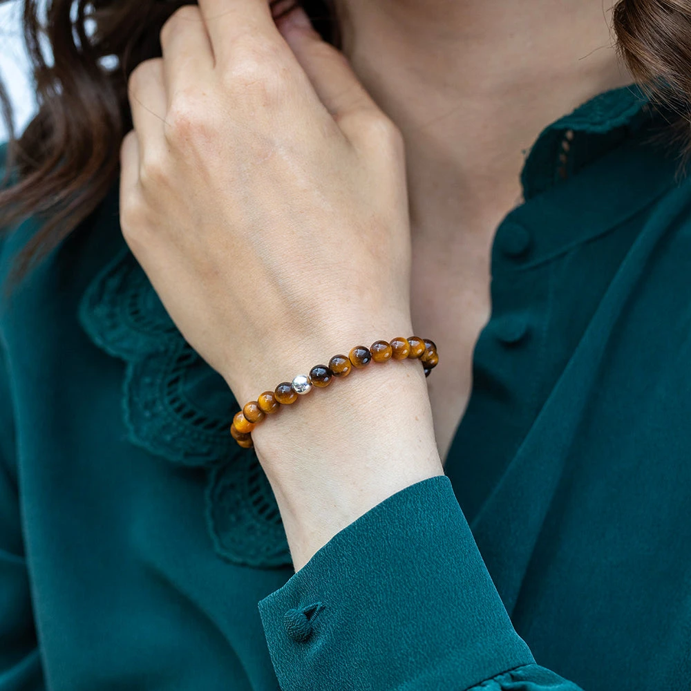 Tigers Eye Beaded Bracelet – Essential 6mm Gemstone Healing Crystal Jewellery(Tiger Eye Essential Bracelet 6mm) 2 Tigers Eye Beaded Bracelet – Essential 6mm Gemstone Healing Crystal Jewellery(Tiger Eye Essential Bracelet 6mm) - Image 2