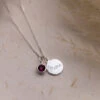 Personalised February Birthstone Necklace - Amethyst(Copy Of Engraved Birthstone Necklace February)