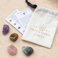 Fertility Support Crystal Set – 4 Stones With Description Guide And Pouch(Crystal Energy Set Fertility)