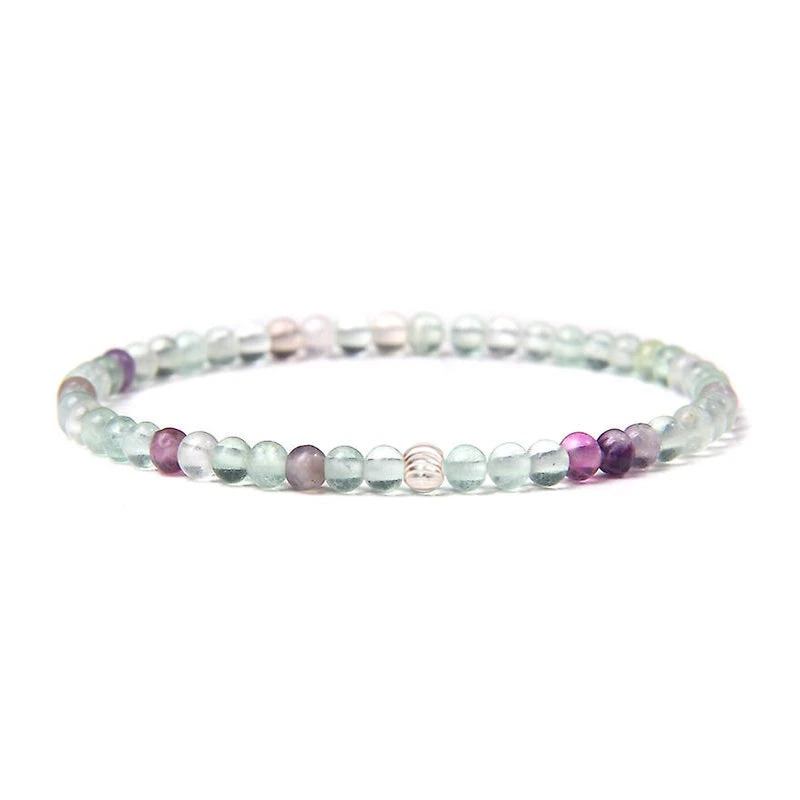 Rainbow Fluorite Gemstone Bracelet 4mm(Fluorite Gemstone Bracelet 4mm) 1 Rainbow Fluorite Gemstone Bracelet 4mm(Fluorite Gemstone Bracelet 4mm)