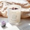 Amethyst Crystal Candle – Focus, Mental Clarity & Relaxation | Handmade In UK(Focus Crystal Candle With Amethyst Crystals)